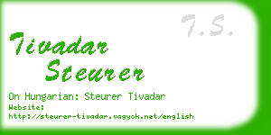 tivadar steurer business card